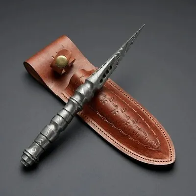 Custom Handmade Damascus Steel Kris Boot Knife Hunting Dagger Knife With Sheat • $41.99