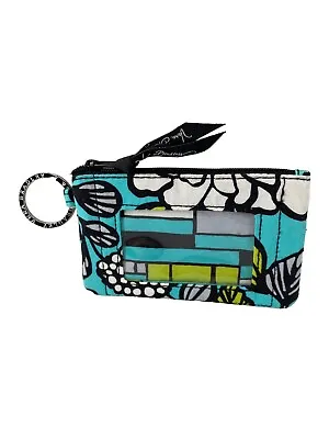 Vera Bradley Retired Island Bloom Pattern Zippered Wallet ID Holder And Key Ring • $11.75