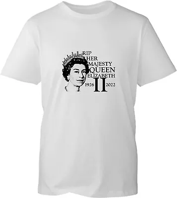 Her Majesty Queen Elizabeth II T-Shirt 1926-2023 Coronation UK Unisex Tee Top • £9.99