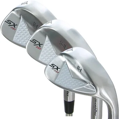 PowerBilt Golf SX-201 3-Piece Wedge Set: 52*(GW) 56*(SW) 60*(LW) Steel Shafts • $64