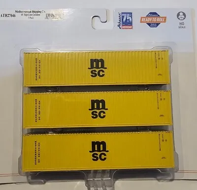 Athearn ATH27046 40' MSC Shipping Containers • $75