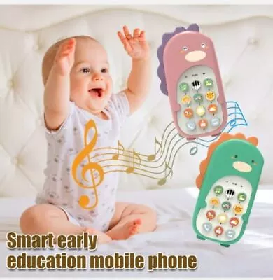 Baby Dinosaur Mobile Cell Phone Musical Toys + Voice With Teether Dancing • £9.78