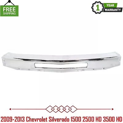 Front Bumper Chrome Steel For 2009-2013 Chevrolet Silverado 1500 2500 HD 3500 HD • $108.41