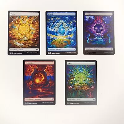 MTG Magic The Gathering DMU Dominaria United Full Art Basic Land Lot Of 5 • $10