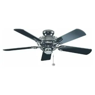 Fantasia Gemini 42in Ceiling Fan Pewter Black With Gloss Black Blades 111931 • £177.98