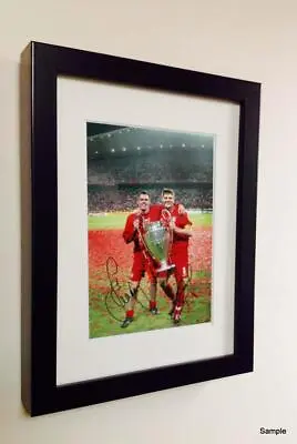 £30 • Buy Signed Steven Gerrard Carragher Liverpool Istanbul Autograph Photo Picture Frame