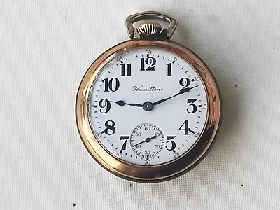 Hamilton 924 18s Lever Set Mens Antique Pocket Watch Circa 1923 • $259.20