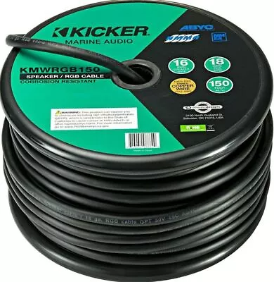 Kicker 46kmwrgb150 Marine Audio Speaker Wire 16awg / Rgb Wire 18awg 150ft Spool • $165