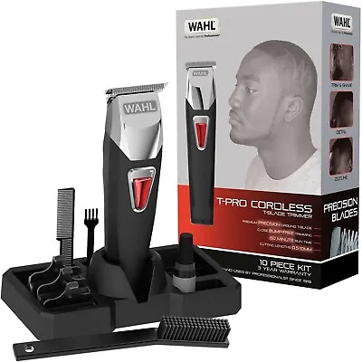 Wahl T-Pro Detailer Hair Trimmer Clipper T-Blade Cordless Rechargeable 9860-806 • $84.21