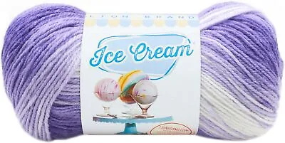 Lion Brand Ice Cream Yarn-Grape 923-210 • £7.97