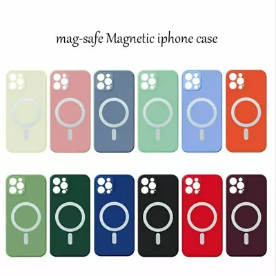 $4.99 • Buy For IPhone 14 Pro Max 14 Pro 13 12 11 XS 8 MagSafe Magnetic Liquid Silicone Case