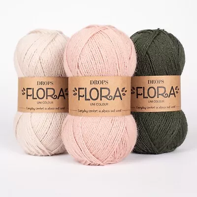 Alpaca Wool 4PLY Yarn Sport Baby Fingering Knitting Crochet - DROPS Design FLORA • $3.23