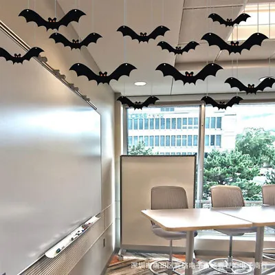 £3.88 • Buy Halloween Hanging Bats Decoration Ceiling Hang Bats Wall Scary Guests Dead