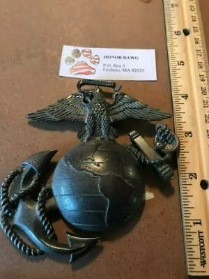 Large 4.5  Marine Corps 3D Eagle Globe Anchor Metal Insignia Logo USMC Black  • $24.89