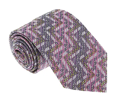 Missoni U4307 Pink/Purple Chevron 100% Silk Tie • $39.99