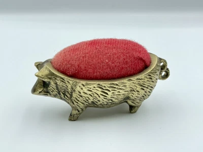 £13.99 • Buy Vintage Brass Pig Pin Cushion
