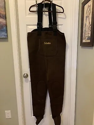 Cabela's Neoprene Stockingfoot Fishing Chest Waders Brown Size LS • $35