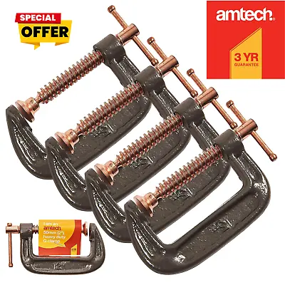 Heavy Duty Amtech G Clamp W5690 Wood Working Welding Support 2  Strong Tool Set • £1.29