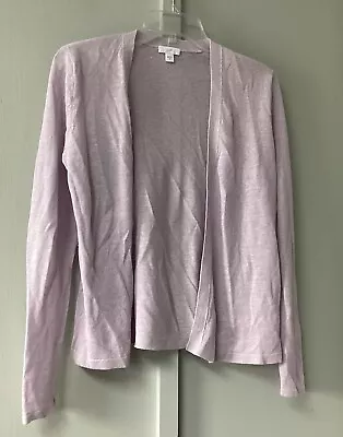 J. Jill Women’s Linen Blend Open Front Cropped Cardigan Sweater Size XS Lilac • $16.99