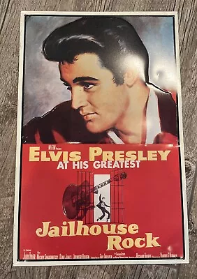 Elvis Presley 1994 Tin Sign: Jailhouse Rock Movie By MGM Collector Item Vintage • $8.99