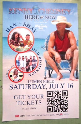 $14.99 • Buy Kenny Chesney 2022 Original Seattle Concert Show Flyer Poster