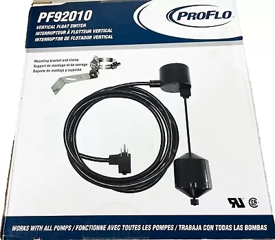 PROFLO 115V Vertical Float Switch  PF92010    *** Free Warranty • $50.95