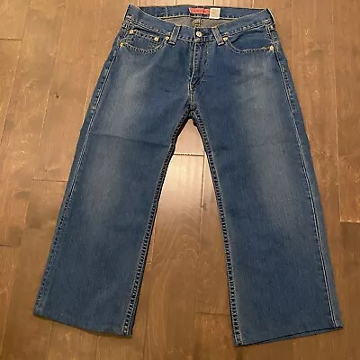 Levis Type 1 Jeans 37x27 (Tag 34x34) Blue Real Loose Baggy Y2K Hip Hop HEMMED • $49.99