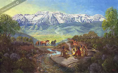 The Legend Of Timpanogos Oil Painting Native Famous Art Giclee Best Seller • $299