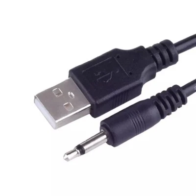 3.5mm Male AUX Audio Jack To USB 2.0 Male Charge Cable Adapter Cord  Black 3 FT • $6.99