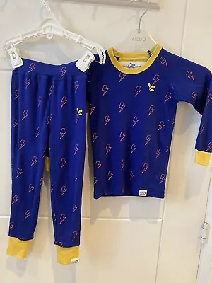 Blue MUDDY PUDDLES THERMAL TOP & LEGGINGS Camping SKIING AGE 2-3 • £14