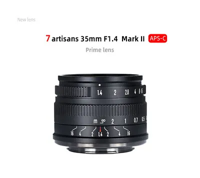 7artisans 35mm F1.4 APS-C Prime Lens For Sony E NEX-6 ZV-E10 Canon EOS-M FUJI FX • £57.60