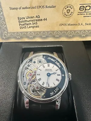 EPOS Wristwatch Model 3435 (Unitas 6467 Pocket Watch Movement) Mint Condition • $1170