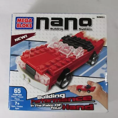 Mega Bloks Car 5901 Nano Building System 65 Piece Set 2004 New Sealed • $16.99