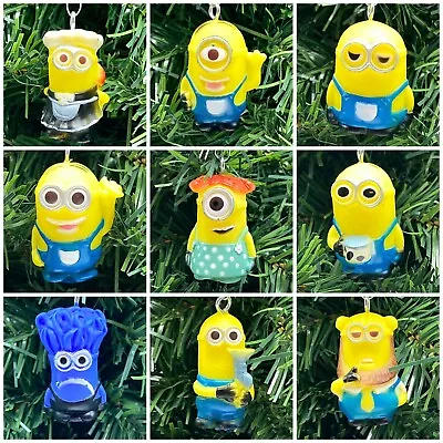 Despicable Me Minions 9 Piece Ornament Set Unique Shatterproof Design 2  Tall • $0.99