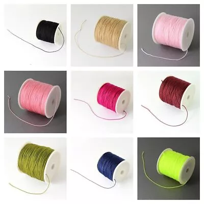 1-3-5-10 M  Nylon Beading Cord Thread Braided Macrame Jewlery Craft 0.5mm Dia • $5