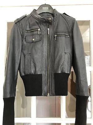 Womens Leather Vero Moda Short Biker Jacket • $55.99