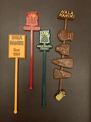 Hala Kahiki Tiki Bar 4 Swizzles Cocktail Sticks WITCO Inspo • $24