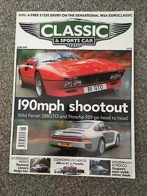 $5.55 • Buy Classic And Sports Car Magazine 288 GTO V 959 Porsche