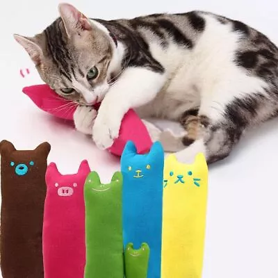 Teeth Grinding Catnip Toys Interactive Plush Cat Toy Pet Kitten Chewing AU • $9.59