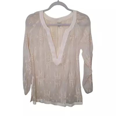 L*Space Womens Sheer Swim Coverup Size M Tunic V Neck • $13