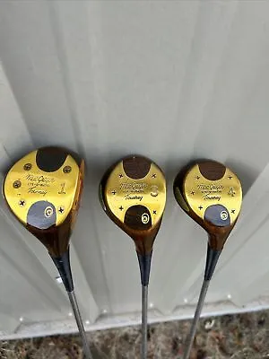 MacGregor Tourney M75W Eye-O-Matic Persimmon Wood Set NICE 134 Stiff Steel  • $300