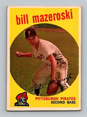 1959 Topps #415 Bill Mazeroski VG-VGEX Pittsburgh Pirates Baseball Card • $0.99