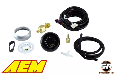 AEM 30-4406 Digital Boost 52mm (2-1/16”) Gauge Kit W/ Black & White Face Plate • $174.95