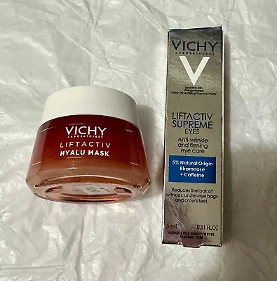 VICHY LiftActiv Hyalu Face Mask 1.69 Oz / 50 Ml NWOB + LiftActive Supreme Eyes • $32