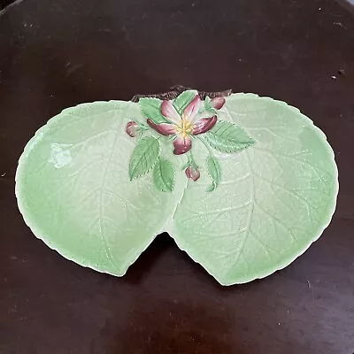  Vintage Carlton Ware Small Green Leaf Apple Blossom Dish 1930s-40s VGC • $15