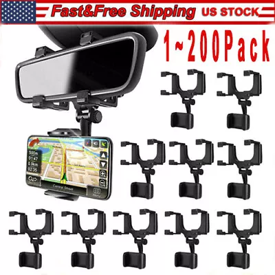 360° Car Rearview Mirror Phone Holder Universal Rotatable Car Phone Holder Lot • $218.88