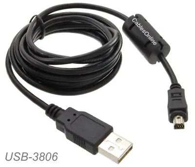 USB To Mini-B 8-Pin Cable For Nikon Coolpix 775 And Olympus D40C40 • $5.70