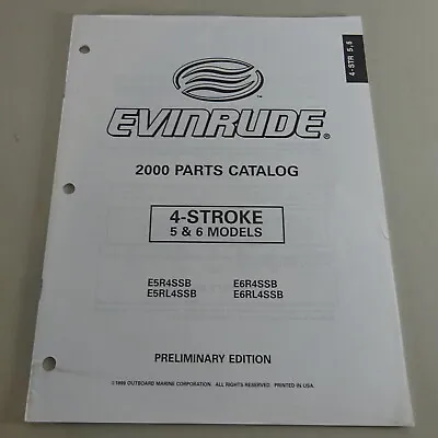 Parts Catalog Johnson Evinrude Outboard E5R4SSB | E6R4SSB Stand 2000 • $21.18