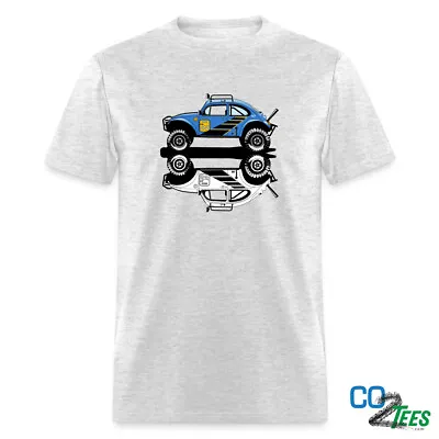 Baja Bug Beetle Dakar Rally Blue Reflection Mens VW T-shirt #835 • $27.50