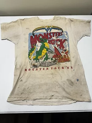 Monsters Of Rock Tour 1988 Concert T Shirt Van Halen Scorpions Metallica Dokken • $49.99